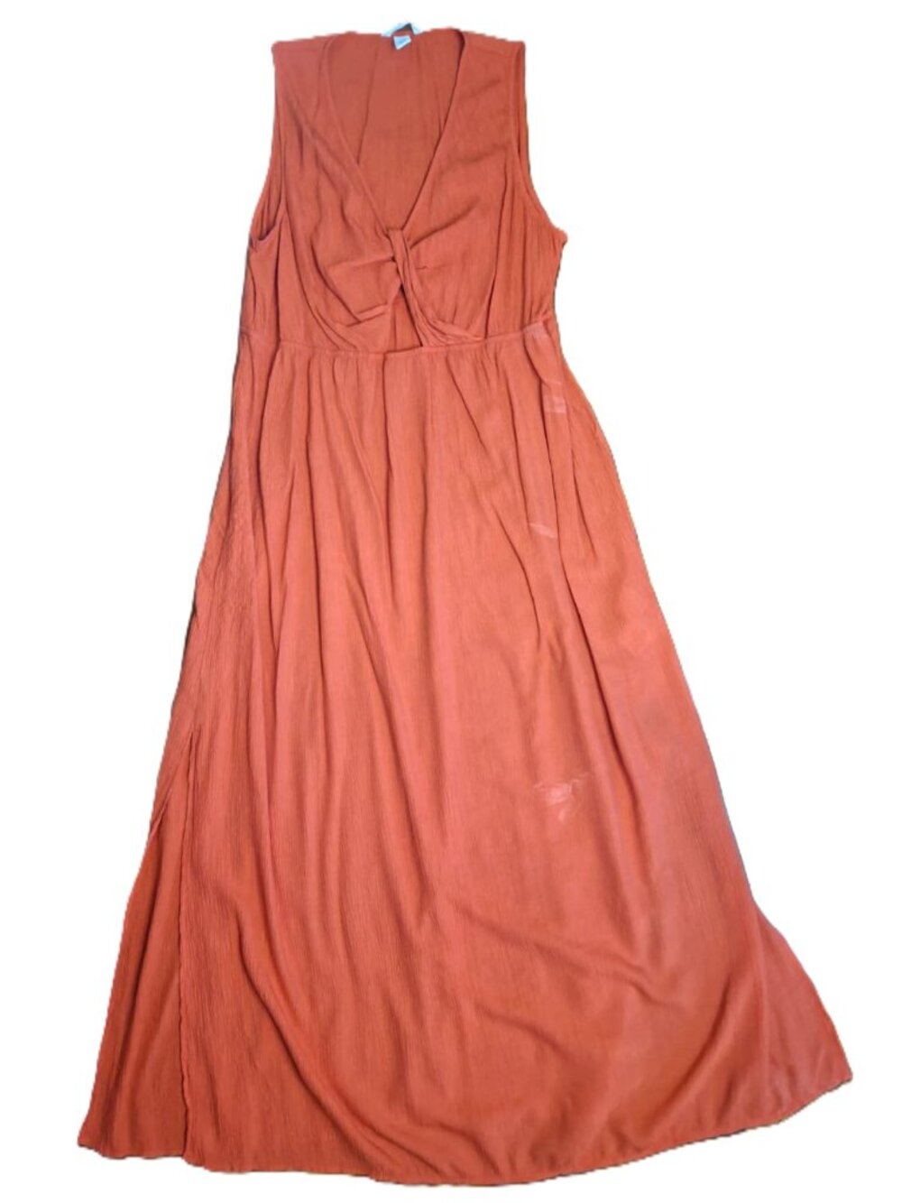 H&M Twist-Front Maxi Dress, Burnt Orange, Women's, Size XL